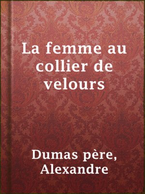 cover image of La femme au collier de velours